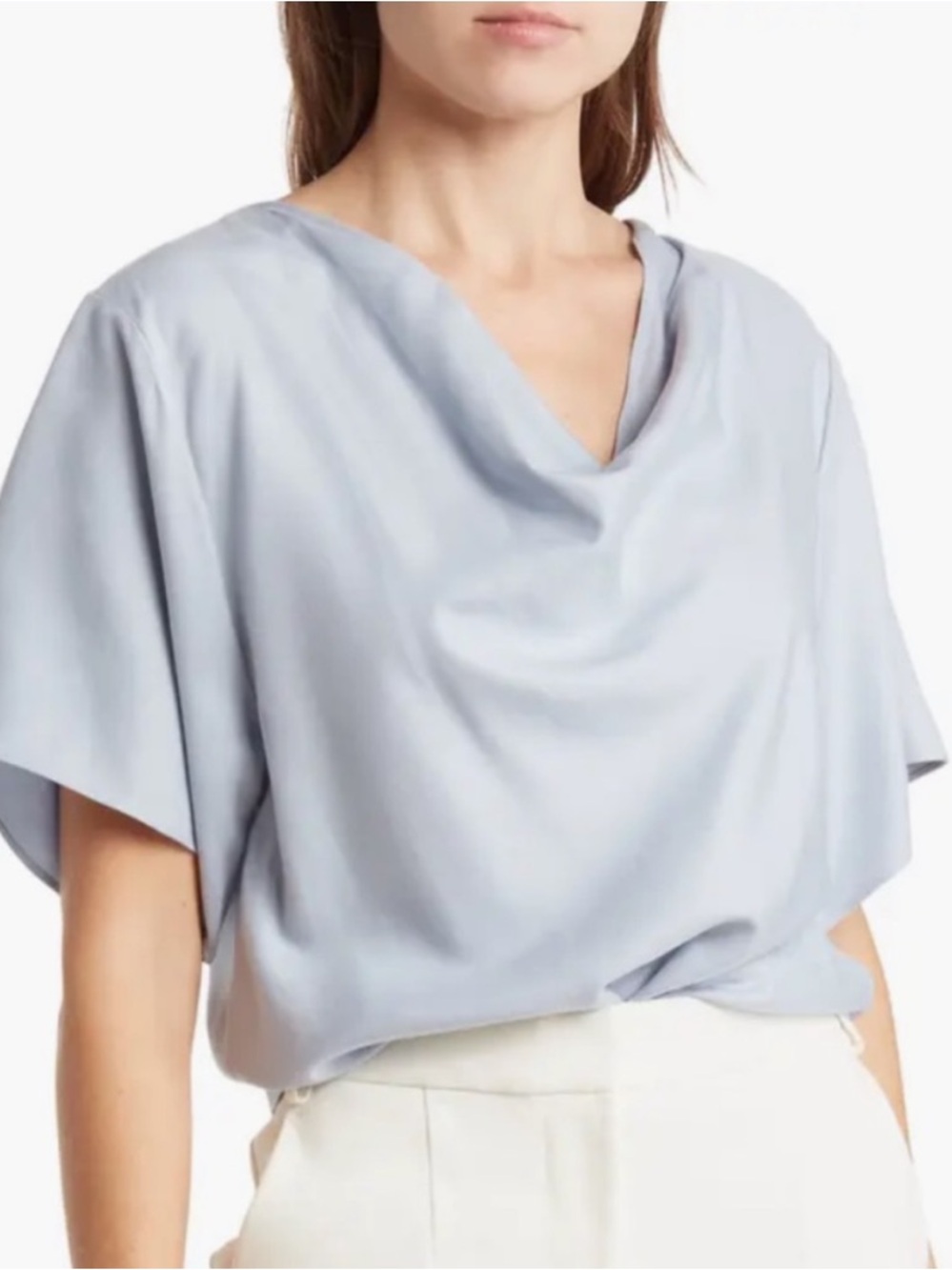 Vince Drape Nevk Top Light Blue
